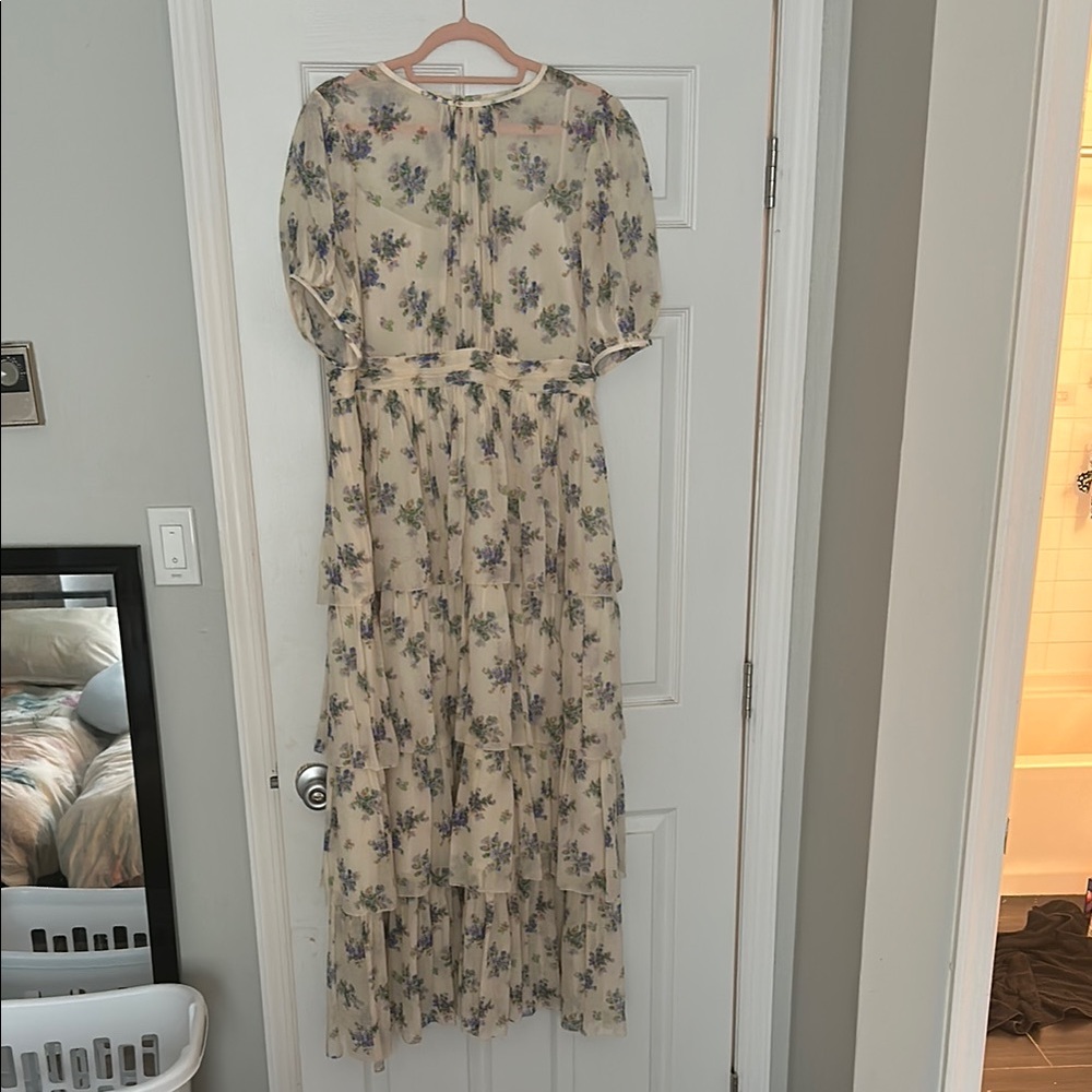 LK Bennet Floral Cream Maxi Dress